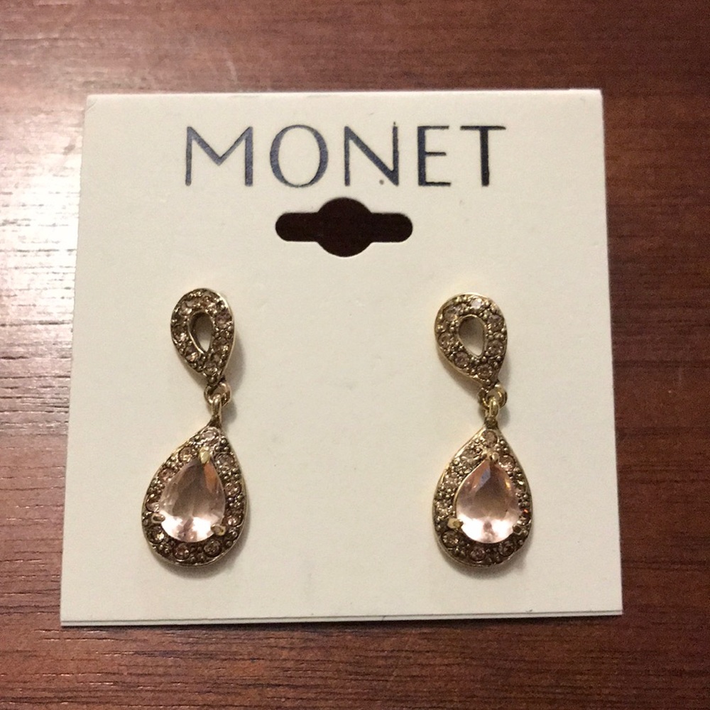 Monet Drop Earring with Champagne Crystals
